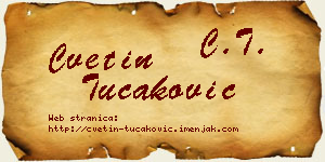 Cvetin Tucaković vizit kartica